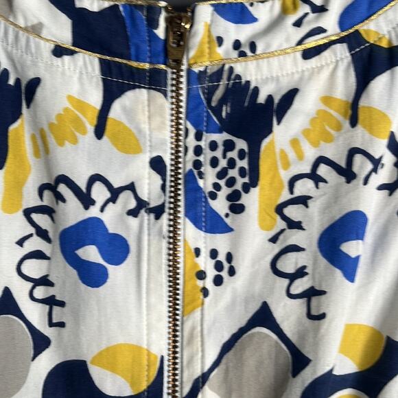 French Connection Blue and Yellow Sleeveless A Line Dress Size 4 - Picture 7 of 9